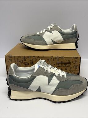 New Balance Gray and White Retro Runner Sneakers -no original box included